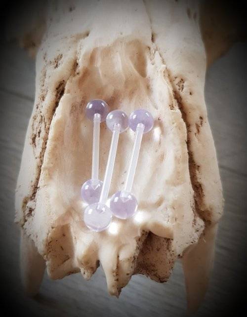 Bioflex Bar, Bioplast Tongue Bar Ring, Bioplast Clear Nipple Piercing Bar, Flexible Plastic Piercing