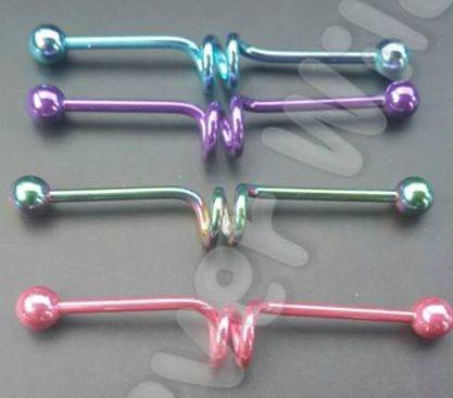 Silver Twirl Industrial Bar