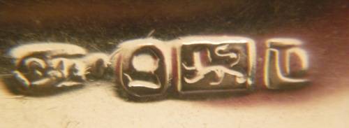 Georgian silver salt spoon