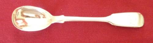 Victorian silver mustard spoon