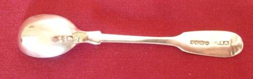 Victorian silver mustard spoon