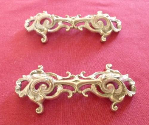 Pair of art nouveau silver plated knife rests