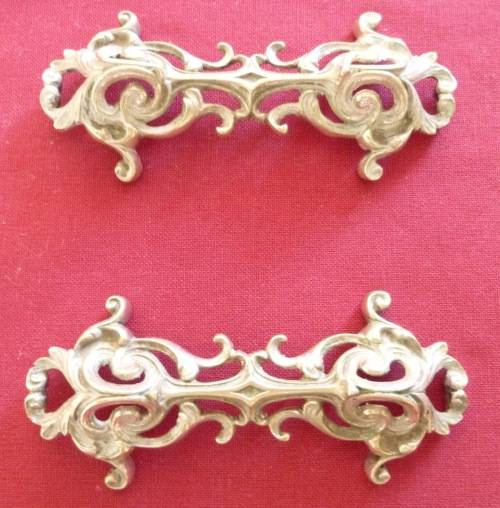 Pair of art nouveau silver plated knife rests