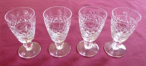 Four Stuart Imperial port glasses