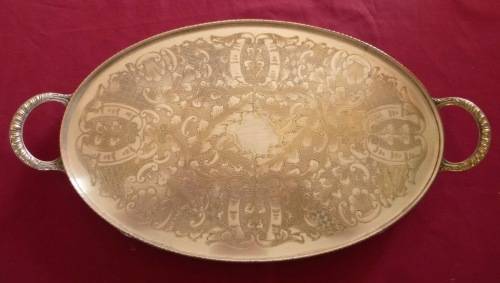 Heavy silver plated drinks tray