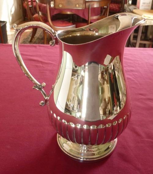 Large silver plated water jug