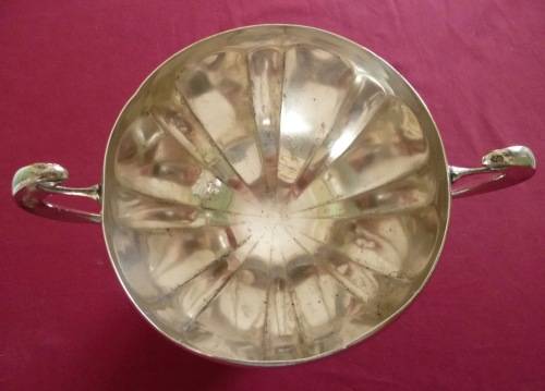 Large silver plated trophy on stand