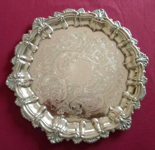 Good quality silver plated drinks tray