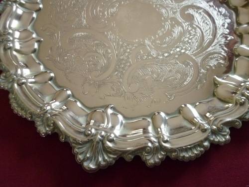 Good quality silver plated drinks tray
