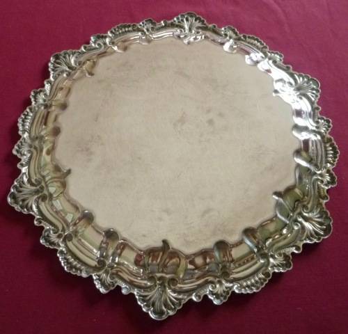 Good quality silver plated drinks tray