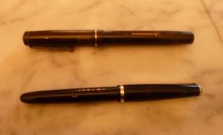 Two fountain pens - one with 14ct gold nib