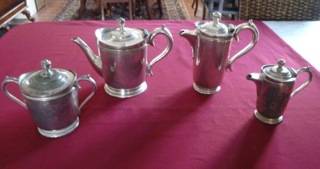 Silver plated four piece tea set - Walker and Hall