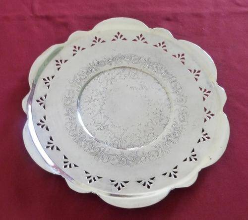 Silver plated snack plate