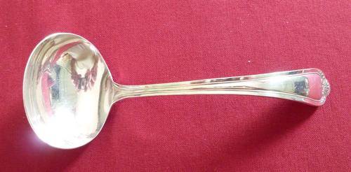 Silver plated sauce ladle - nouveau pattern