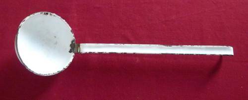Large old enamel soup ladle