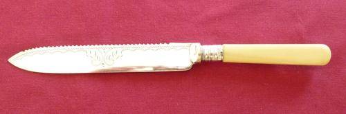 Bone handled cake knife