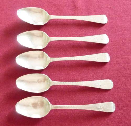 Bright cut Georgian teaspoons