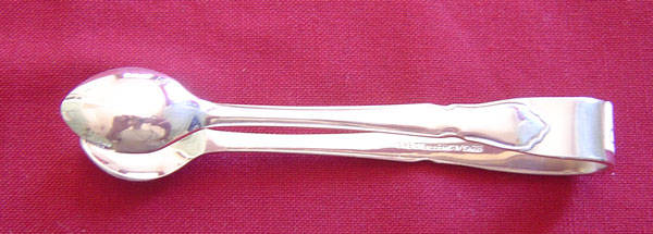 Pair of silver plated tongs