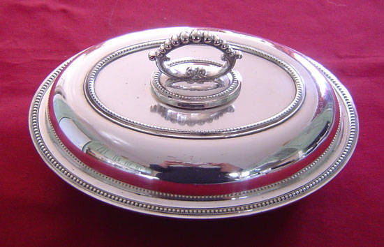 Edwardian silver plated entree dish