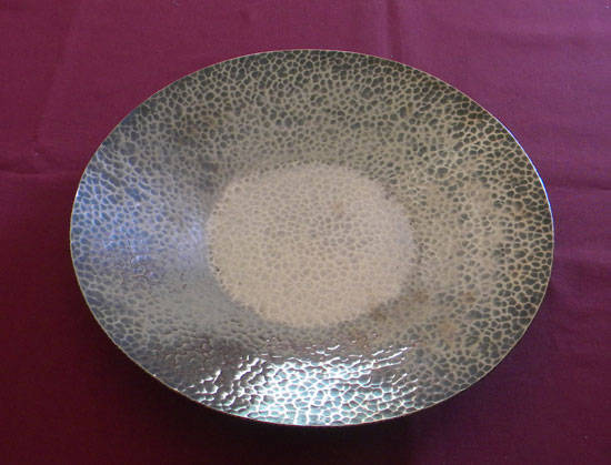 Large copper fruit bowl