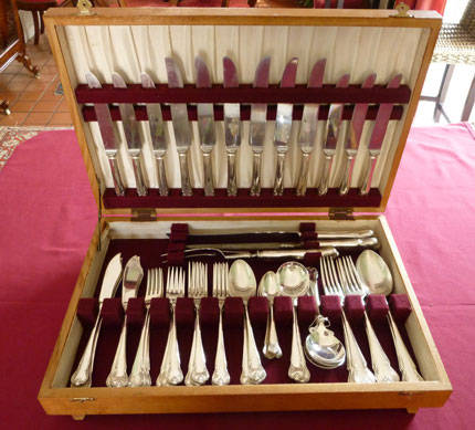 Canteen of decorative cutlery - 57 pieces