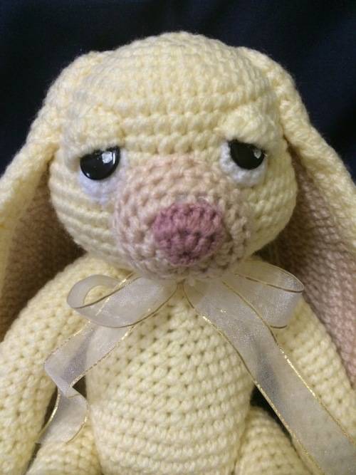 Crocheted Soft Toy - Long Ear Cuddle Bunny