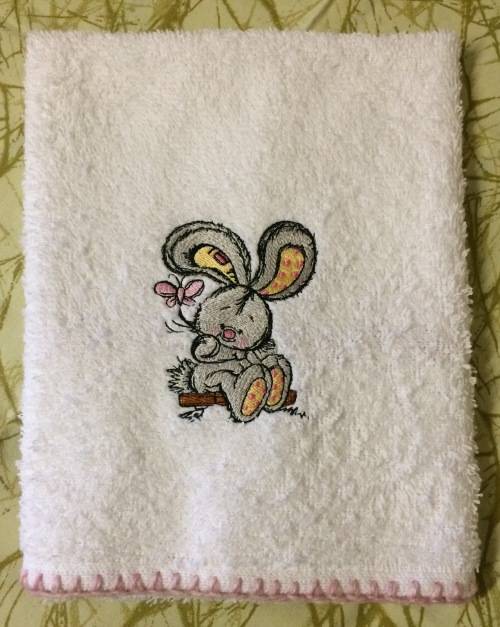 'Tatty' Bunny Burp Nappy (Spoegdoek)