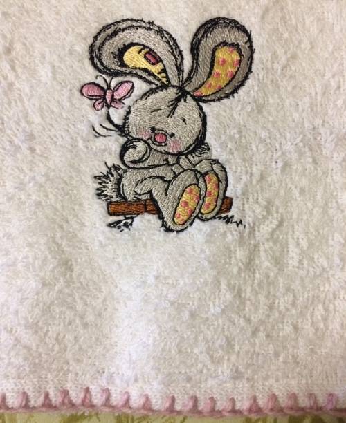 'Tatty' Bunny Burp Nappy (Spoegdoek)