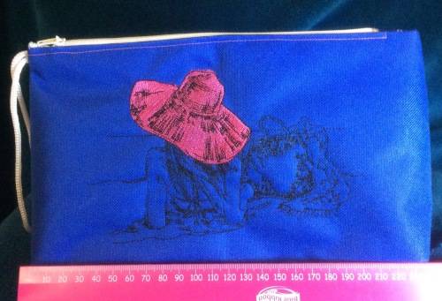 Embroidered Make Up Bag - Waterproof Canvas - Fully Lined