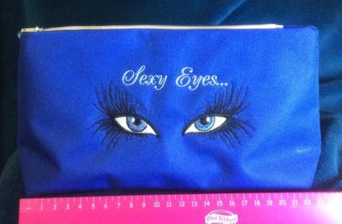 Embroidered Make Up Bag - Waterproof Canvas - Fully Lined