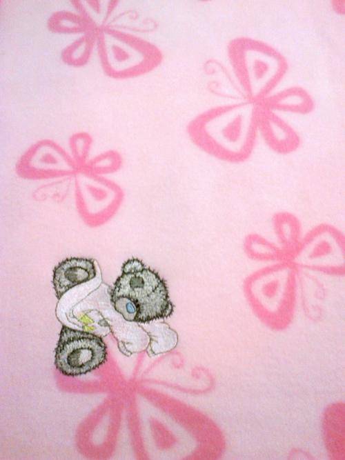 ***LARGER***Fleecy Blanket with Binding round the Edges - Tatty Teddy