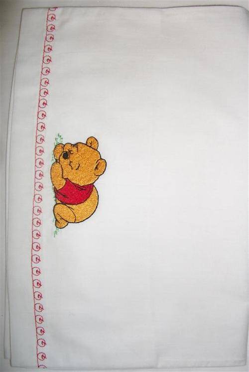 Baby Pooh Fitted Sheet & Pillowcase - Standard Camping Cot
