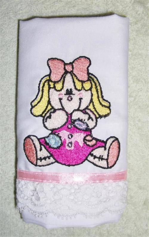 White Ragdoll Embroidered Baby Pillowcase