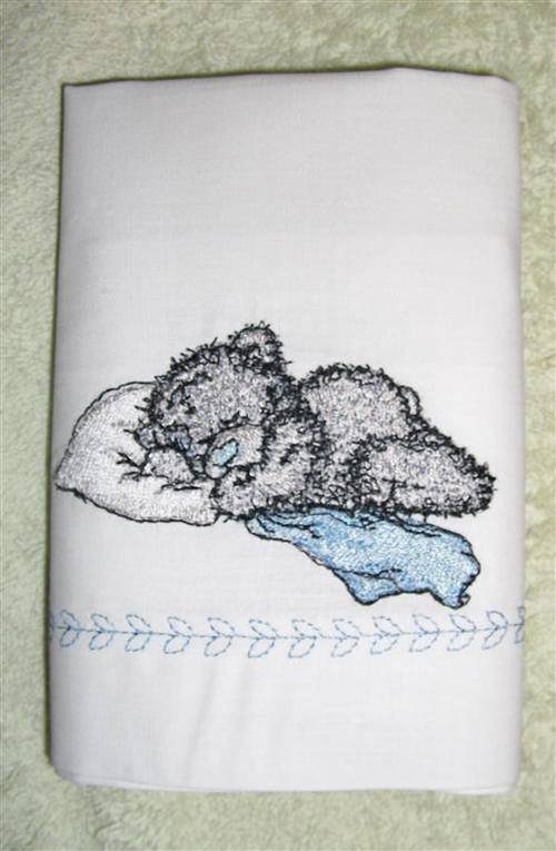 Tatty Teddy Embroidered Baby Pillowcase