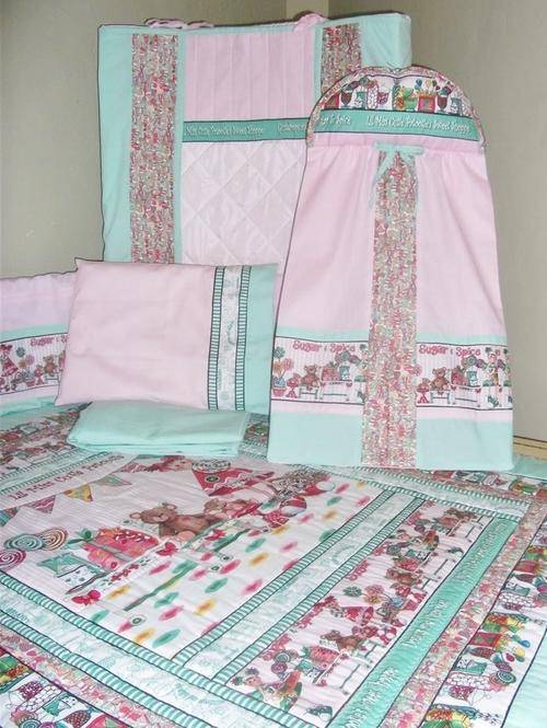 Its Modern, Its Unique, Its Fun! - Lollipops & Gumdrops Cot Bedding Set - (9 Piece)