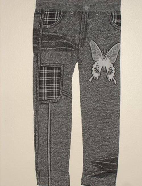 Latest Jean Butterfly Printed Tights (One Size)
