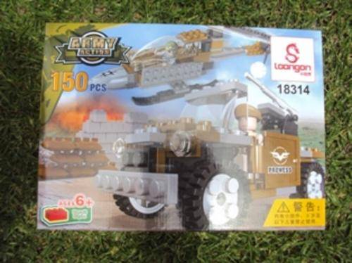 Lego Army Helicopter,Army Jeep,2 Army recruits and Machine gun.