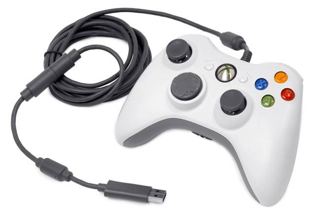Microsoft XBOX 360 Wired White Controller.