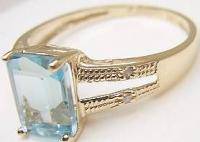 10k Solid Gold Topaz Ring