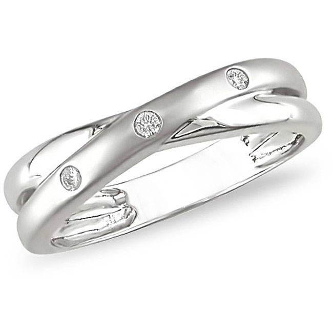 9k Solid Gold White Sapphire Ring
