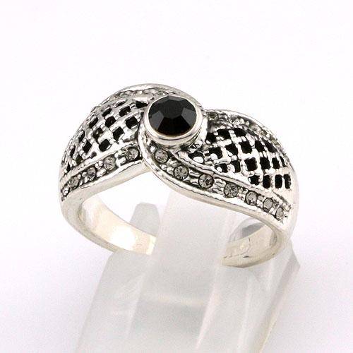 Cz Gem 18k GP Web-Shaped Ring