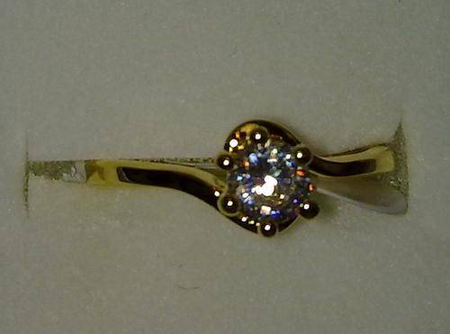 10k GP White Sapphire Ring