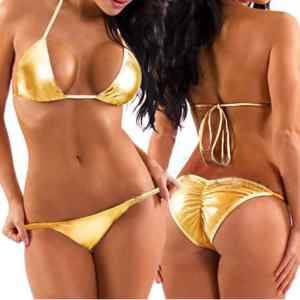 Metallic Bikini Gold Swimwear