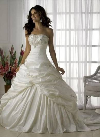 White Wedding Dress Size 16, Freeshipping