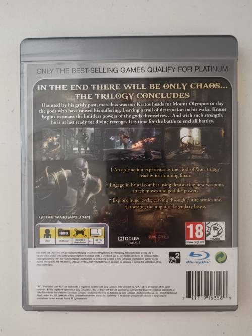 God of War III (3) (Platinum) (PS3 game)