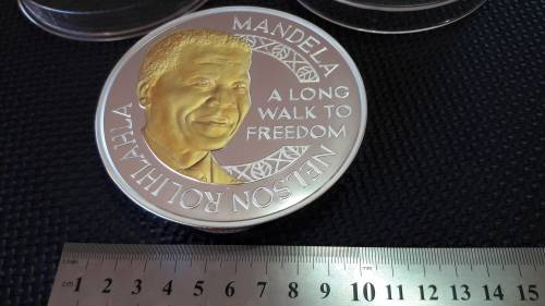1Kilo PURE SILVER Mandela Robben Island medal,  please see all pictures.
