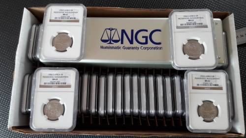 Mandela Presidential Inauguration R5 NGC graded, 10 x MS62,  bid per graded coin.
