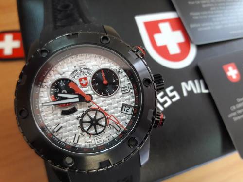 Retail: R16,900 CX Swiss Military Rallye Dakar Racing Chronograph Watch SWISS MADE.