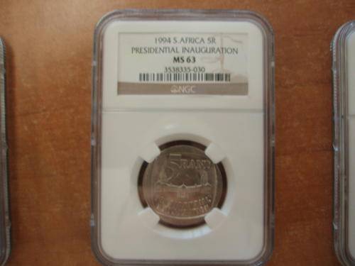Mandela Presidential Inauguration NGC Graded MS63 R5 (Complete or build your set)