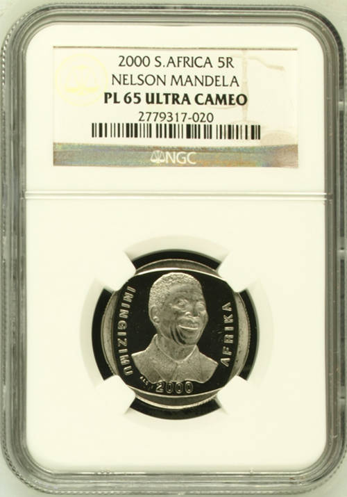 *** Mandela Smiley PL65 Ultra Cameo 2000 R5 NGC Graded